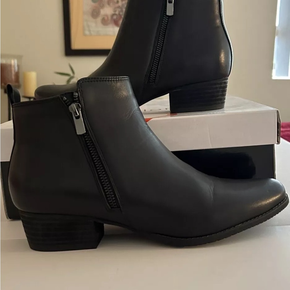 Blondo Lila Womens Black Leather Shoes Booties Sz 10M NIB